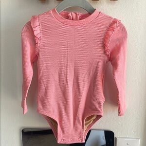 NWOT Pink Ruffled Kids One Piece, Fully Lined